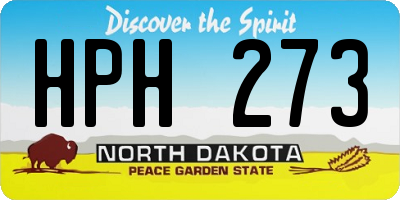 ND license plate HPH273