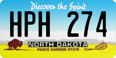 ND license plate HPH274