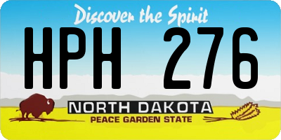 ND license plate HPH276