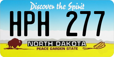 ND license plate HPH277