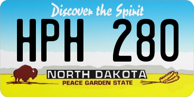 ND license plate HPH280
