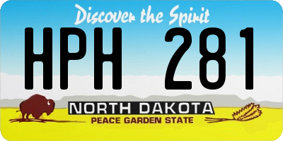 ND license plate HPH281