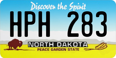 ND license plate HPH283