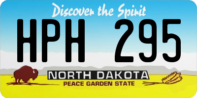 ND license plate HPH295