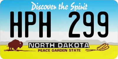 ND license plate HPH299