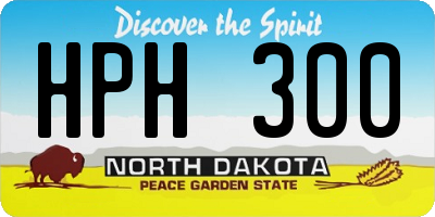 ND license plate HPH300