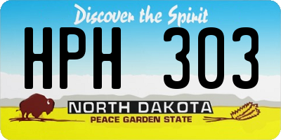 ND license plate HPH303