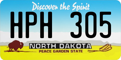 ND license plate HPH305
