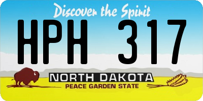 ND license plate HPH317