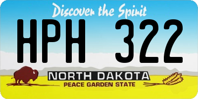 ND license plate HPH322