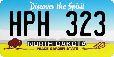 ND license plate HPH323