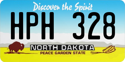 ND license plate HPH328
