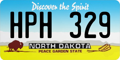 ND license plate HPH329