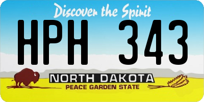 ND license plate HPH343