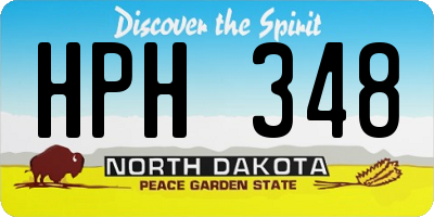ND license plate HPH348