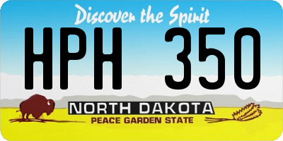 ND license plate HPH350