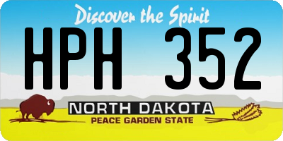 ND license plate HPH352