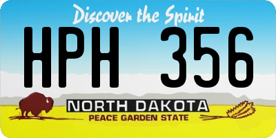 ND license plate HPH356