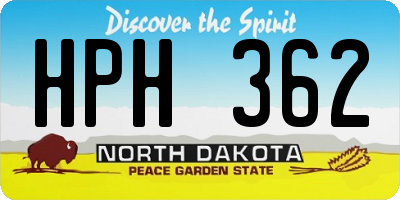 ND license plate HPH362
