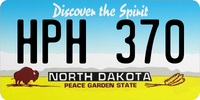 ND license plate HPH370
