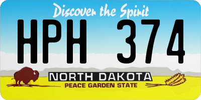 ND license plate HPH374