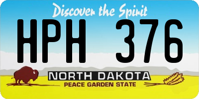 ND license plate HPH376