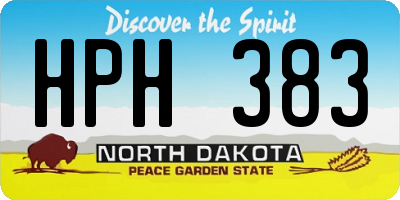 ND license plate HPH383