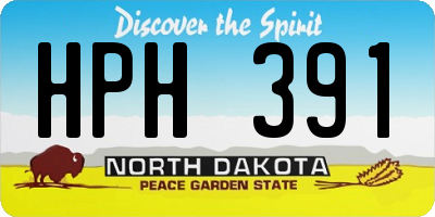 ND license plate HPH391