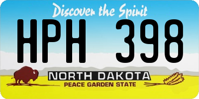 ND license plate HPH398