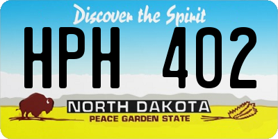 ND license plate HPH402