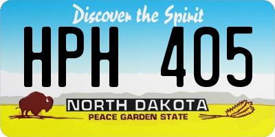 ND license plate HPH405