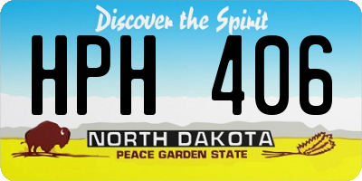 ND license plate HPH406