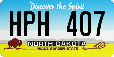 ND license plate HPH407