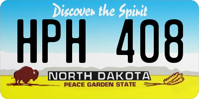ND license plate HPH408