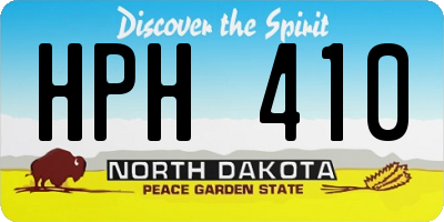 ND license plate HPH410