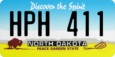 ND license plate HPH411
