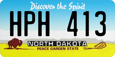 ND license plate HPH413