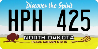 ND license plate HPH425