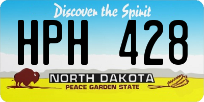 ND license plate HPH428