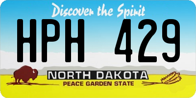 ND license plate HPH429