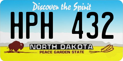 ND license plate HPH432