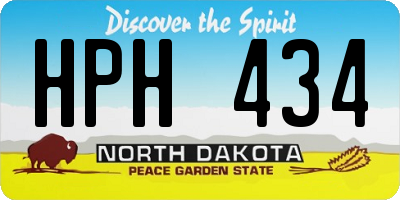 ND license plate HPH434