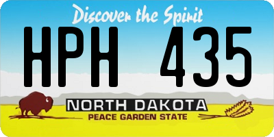 ND license plate HPH435