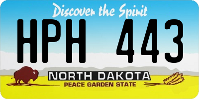 ND license plate HPH443