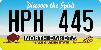 ND license plate HPH445