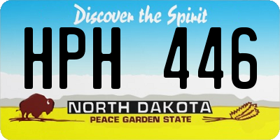 ND license plate HPH446