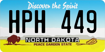 ND license plate HPH449