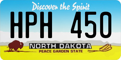 ND license plate HPH450
