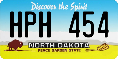 ND license plate HPH454