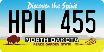 ND license plate HPH455